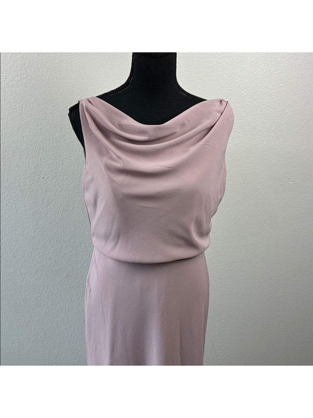 Jenny Yoo Madelyn Long Gown Sleeveless Cowl Neck Deep V Back Lavender Dress 10 - Picture 6 of 10